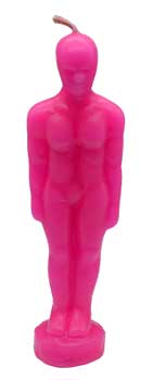 Pink Man Candle 6 3/4"