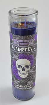 Jar Candle - Against Evil Topped with Snake Root (Scented)