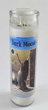 Jar Candle - Dark Moon Topped with Bay Leaves (Scented)