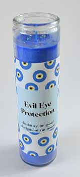 Jar Candle - Nazar Evil Eye Protection Topped with Crystals (Scented)