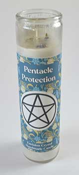 Jar Candle - Pentacle Protection Topped with Herbs (Scented)