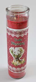 Jar Candle - Yule Blessing Topped with Mistletoe (Scented)