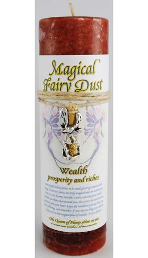 Wealth With Fairy Dust Necklace Pillar Candle