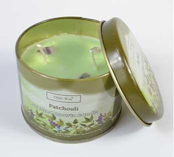 Patchouli Quartz Tin Candle