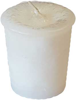 White Cleansing Herbal Votive Candle (Scented)