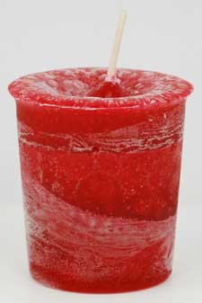 Red Courage Herbal Votive Candle (Scented)