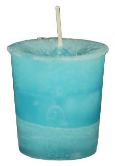 Dreams Herbal Votive - Light Aqua (Scented)