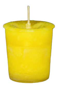 Positive Energy Herbal Votive - Yellow (Scented)