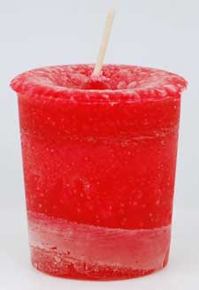 Seduction Herbal Votive Candle - Red Pink (Scented)