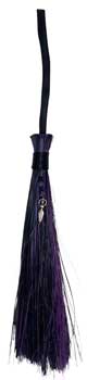 Goddess Black & Purple Broom 21"