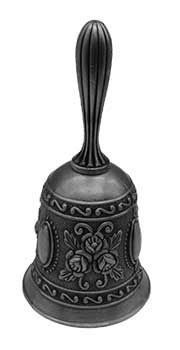 Charcoal Alloy Hand Bell 4 1/2"