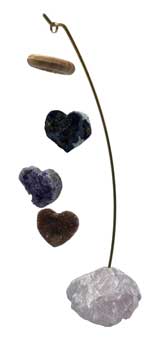 Rose Quartz Tabletop Chime 9"