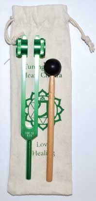 Heart Chakra Tuning Fork (Green) 8 1/2"