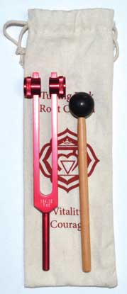 Root Chakra Tuning Fork - Red 8.5"