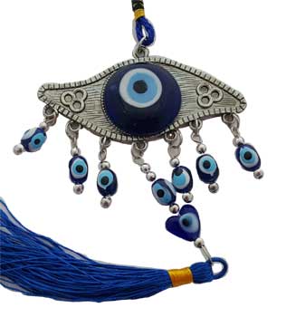 Nazar Evil Eye Protection Wall Hanging With Tassel