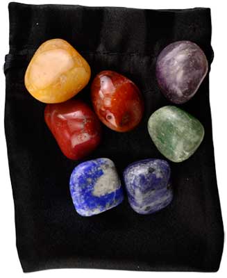 Chakra Gemstone Set in Drawstring Pouch