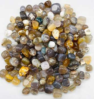 1 Lb Grey Agate Tumbled Chips 8-12mm
