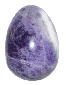 Chevron Amethyst Egg Shape Stone 2”