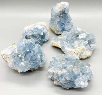 11 Lbs Flat Of Celestite 4-5"