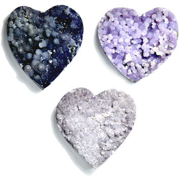 Grape Agate Heart 2"