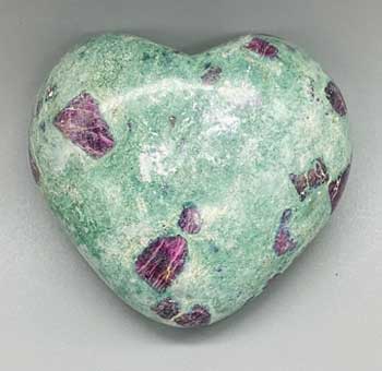 Ruby Zoisite Heart 3"