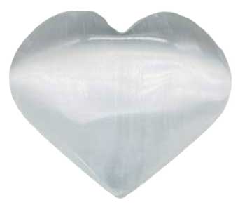 Selenite Heart 3"