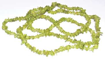 Peridot Chip Necklace 32"