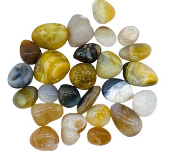 1 Lb Natural Agate Tumbled Stones