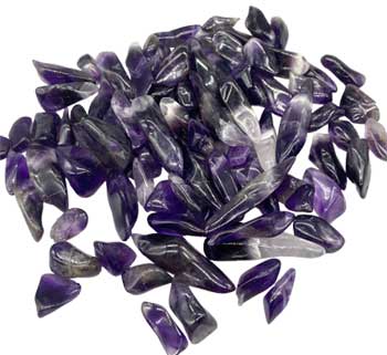 Amethyst Tooth Tumbled Stones 1-15mm 1 Lb