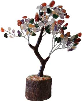 Mixed Agate Gemstone Tree