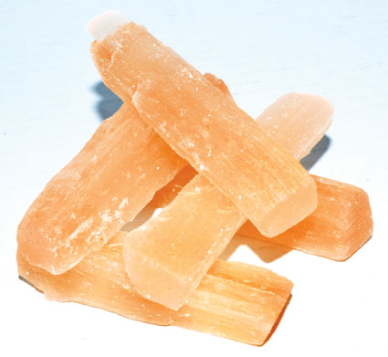 Orange Selenite Mini Sticks 3" (5 Pack)