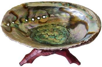 Abalone Shell Incense Burner With Stand 5"- 6"