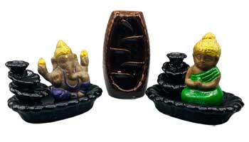 Various Ceramic Back Flow Incense Burners