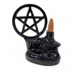 Pentagram Backflow Incense Burner 5"