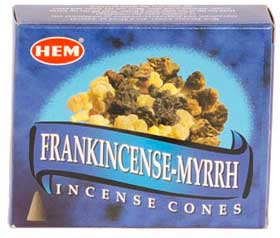 Frankincense & Myrrh Hem Incense Cones (10 Cones)