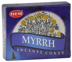 Myrrh Hem Incense Cones (10 Cones)