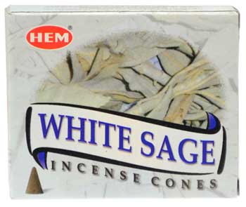 White Sage Hem Cone Incense - 10 Cones