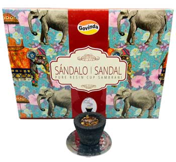 Sandal Charcoal Dhoop Cup (Set Of 12)