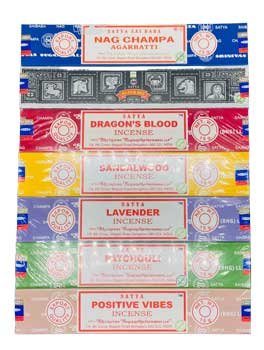 Variety Incense Sticks Set (15g, 7 Scents for Positive Energy)