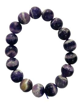 Chevron Amethyst Bracelet 12mm