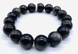 12mm Smoky Obsidian Bracelet