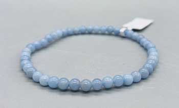 Angelite Beaded Bracelet 4mm