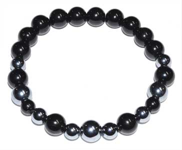 Terahertz & Black Tourmaline Bracelet 6mm & 8mm