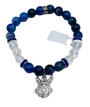 Sodalite, Clear Quartz, Angel Bracelet 8mm