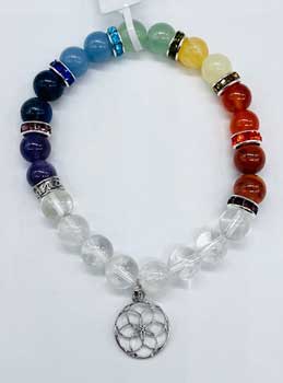 7 Chakra Seed Of Life Bracelet 8mm