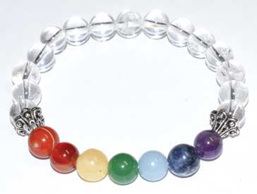 Quartz & 7 Chakra Bracelet 8mm