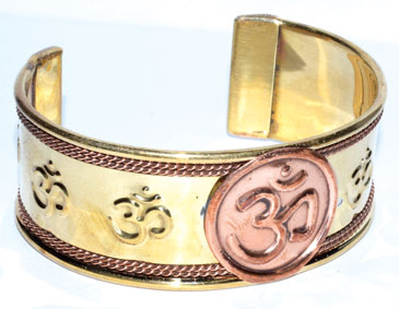 Om Two-Toned Copper Bracelet