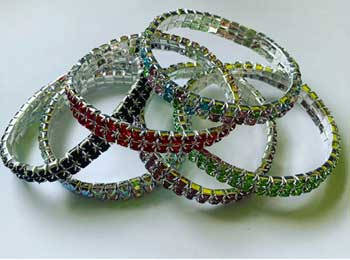 2 Line Crystal Bracelet (Various Stones)