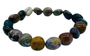 Ocean Jasper Gemstone Nugget Bracelet