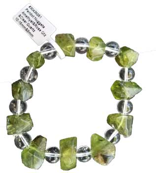 Peridot Faceted With Assorted Gemstones Bracelet